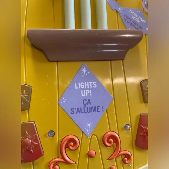 Disney Store Interactive Musical light up Guitar Rapunzel Tangled, TESTED, WORKS - Picture 4 of 7